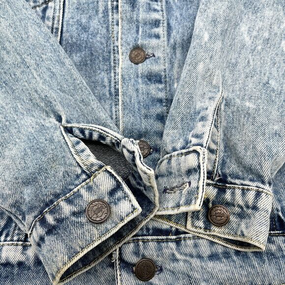 VTG 80s Y Womens Denim Jacket Size Small Buttons Retro Funky Preppy Maximalist - Picture 6 of 9